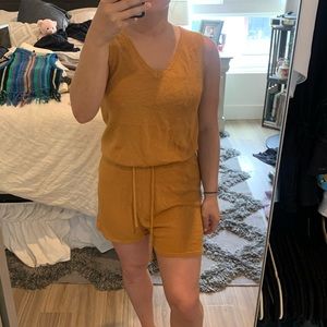 Yellow/mustard shorts set